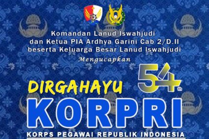 “DIRGAHAYU KORPRI, BERSATU, BERDAULAT, BERSAMA KORPRI MEWUJUDKAN INDONESIA MAJU”