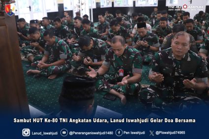 Sambut HUT Ke-80 TNI Angkatan Udara, Lanud Iswahjudi Gelar Doa Bersama