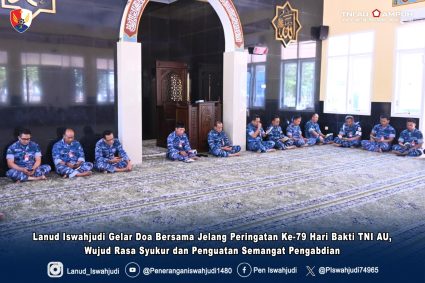 Lanud Iswahjudi Gelar Doa Bersama Jelang Peringatan Ke-79 Hari Bakti TNI AU, Wujud Rasa Syukur dan Perkuat Semangat Pengabdian