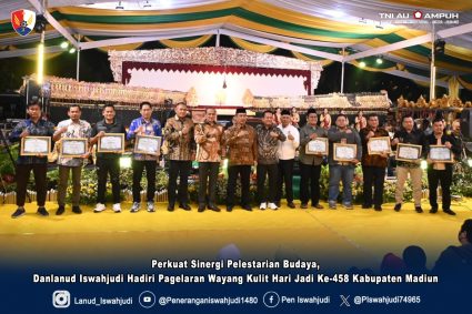 Perkuat Sinergi Pelestarian Budaya, Danlanud Iswahjudi Hadiri Pagelaran Wayang Kulit Hari Jadi ke-458 Kabupaten Madiun