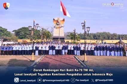 Ziarah Rombongan Peringatan Ke-79 Hari Bakti TNI AU, Lanud Iswahjudi Teguhkan Komitmen Pengabdian untuk Indonesia Maju