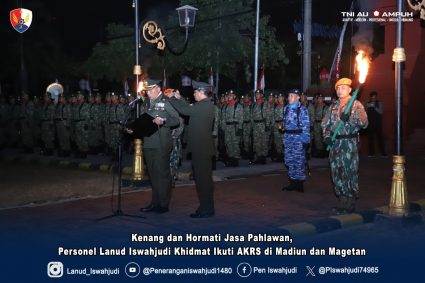 Kenang dan Hormati Jasa Pahlawan, Personel Lanud Iswahjudi Khidmat Ikuti AKRS di Madiun dan Magetan