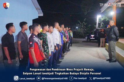 Pengawasan dan Pembinaan Mess Prajurit Remaja, Satpom Lanud Iswahjudi Tingkatkan Budaya Disiplin Personel