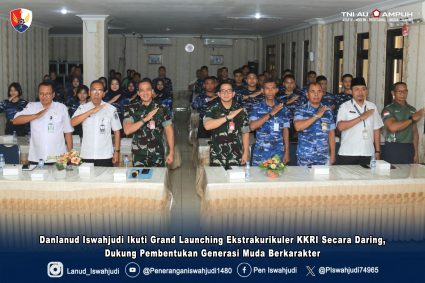 Danlanud Iswahjudi Ikuti Grand Launching Ekstrakurikuler KKRI Secara Daring, Dukung Pembentukan Generasi Muda Berkarakter