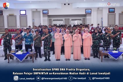 Sosialisasikan SPMB SMA Pradita Dirgantara, Ratusan Pelajar SMPN/MTsN se-Karesidenan Madiun Hadir di Lanud Iswahjudi