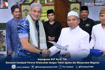 Anjangsana HUT Ke-81 TNI, Danlanud Iswahjudi Pererat Silaturahmi dengan Tokoh Agama dan Masyarakat Magetan