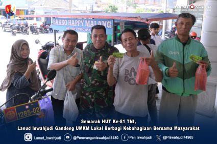 Semarak HUT Ke-81 TNI, Lanud Iswahjudi Gandeng UMKM Lokal Berbagi Kebahagiaan Bersama Masyarakat