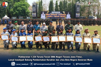 Pembaretan 1.334 Taruna Taruni SMA Negeri Taruna Jawa Timur, Lanud Iswahjudi Dukung Pembentukan Karakter dan Jiwa Bela Negara Generasi Muda